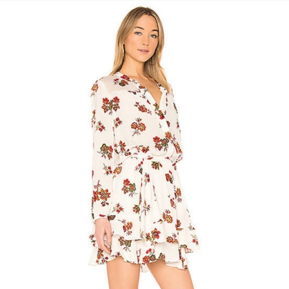 A.L.C rori floral silk dress